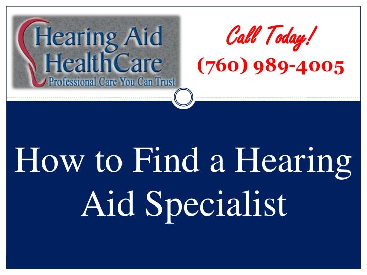 How to Find a Hearing Aid Specialist