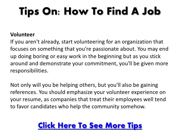 best way to find a job