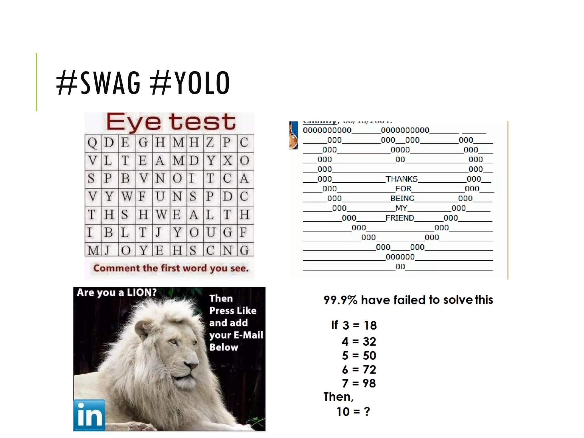 #SWAG #YOLO
 