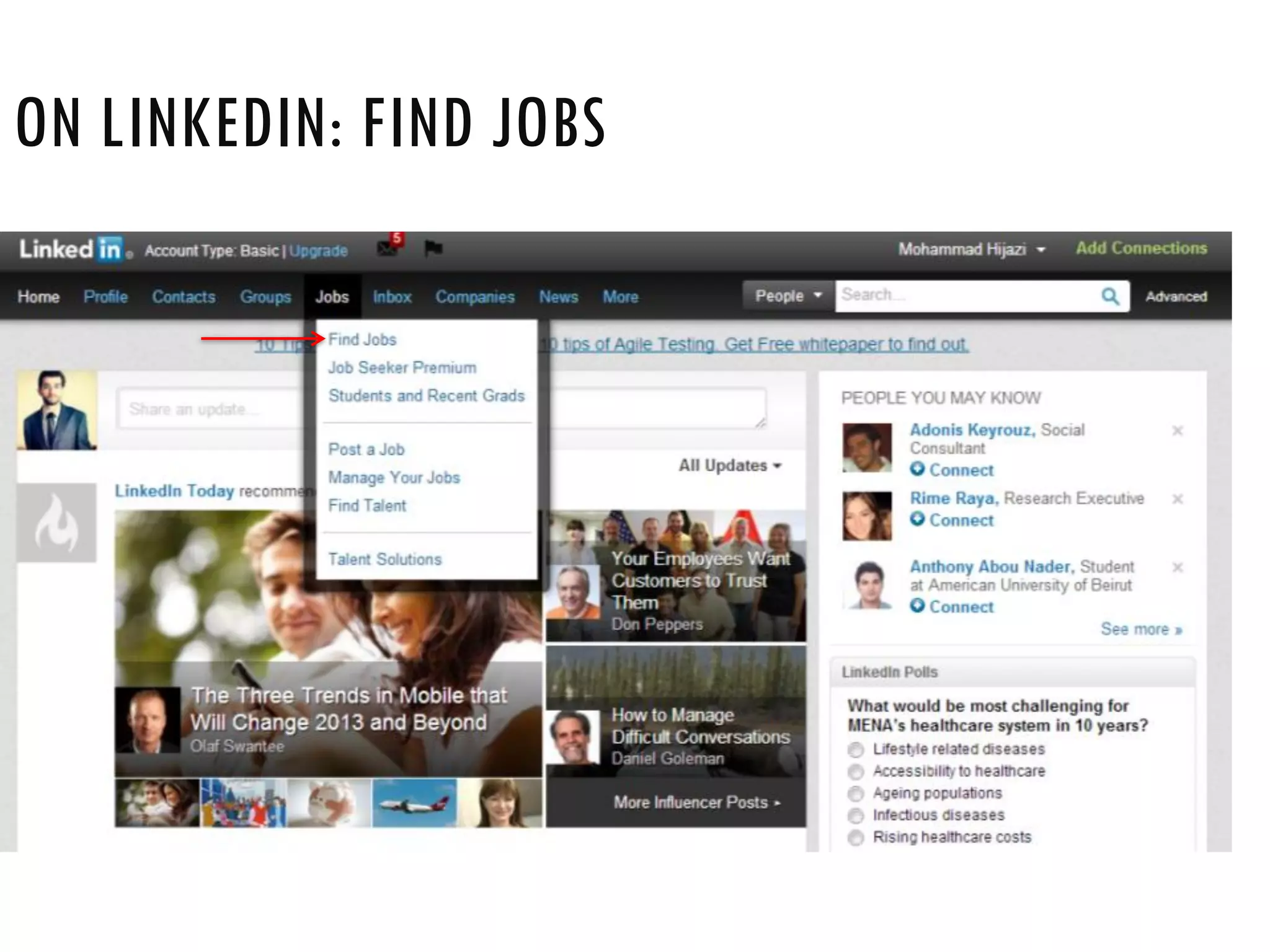 ON LINKEDIN: FIND JOBS
 