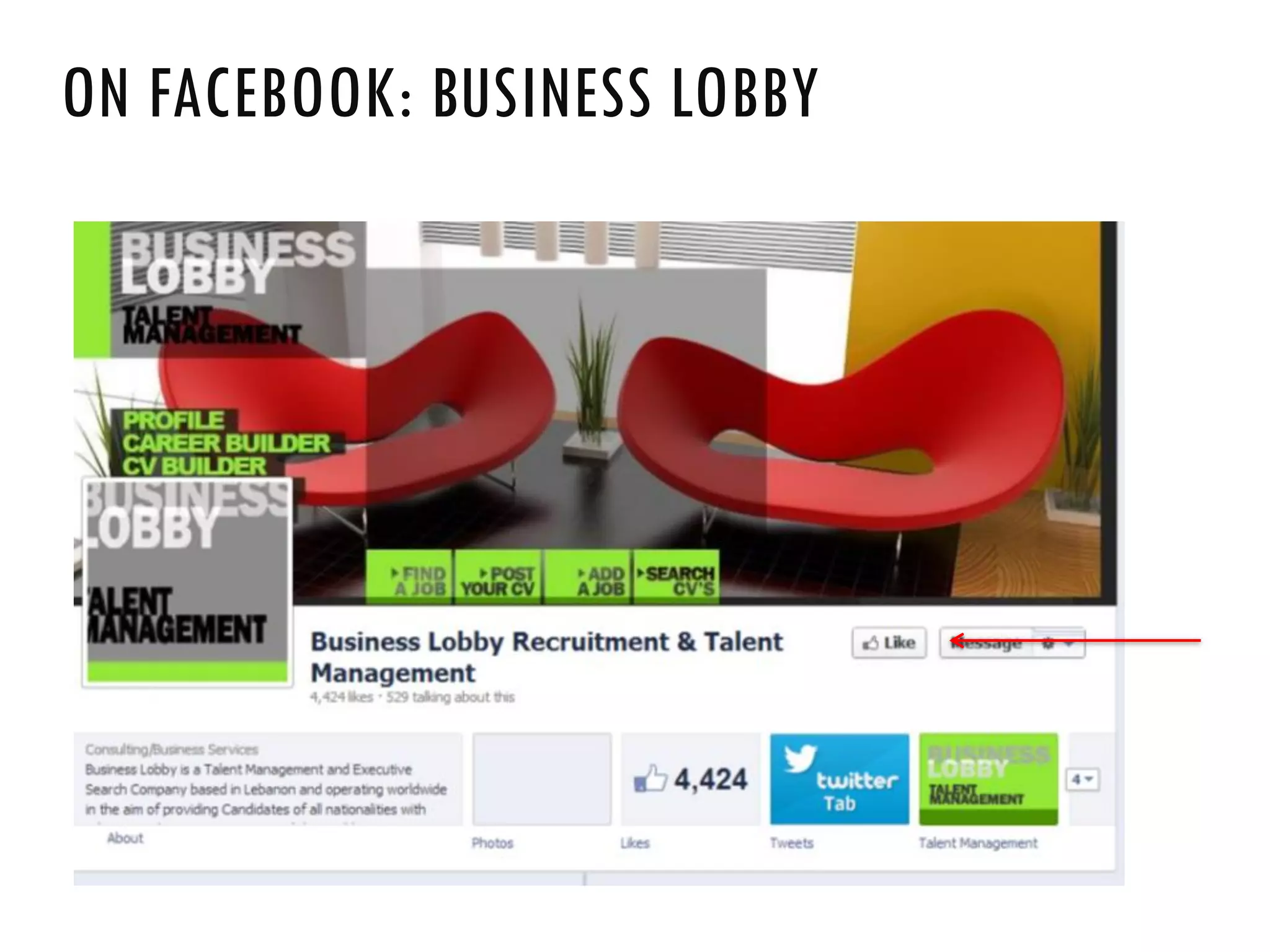 ON FACEBOOK: BUSINESS LOBBY
 