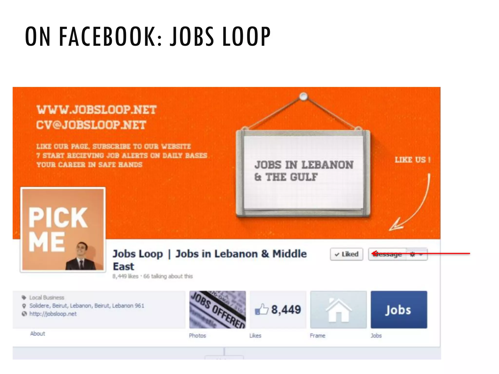ON FACEBOOK: JOBS LOOP
 
