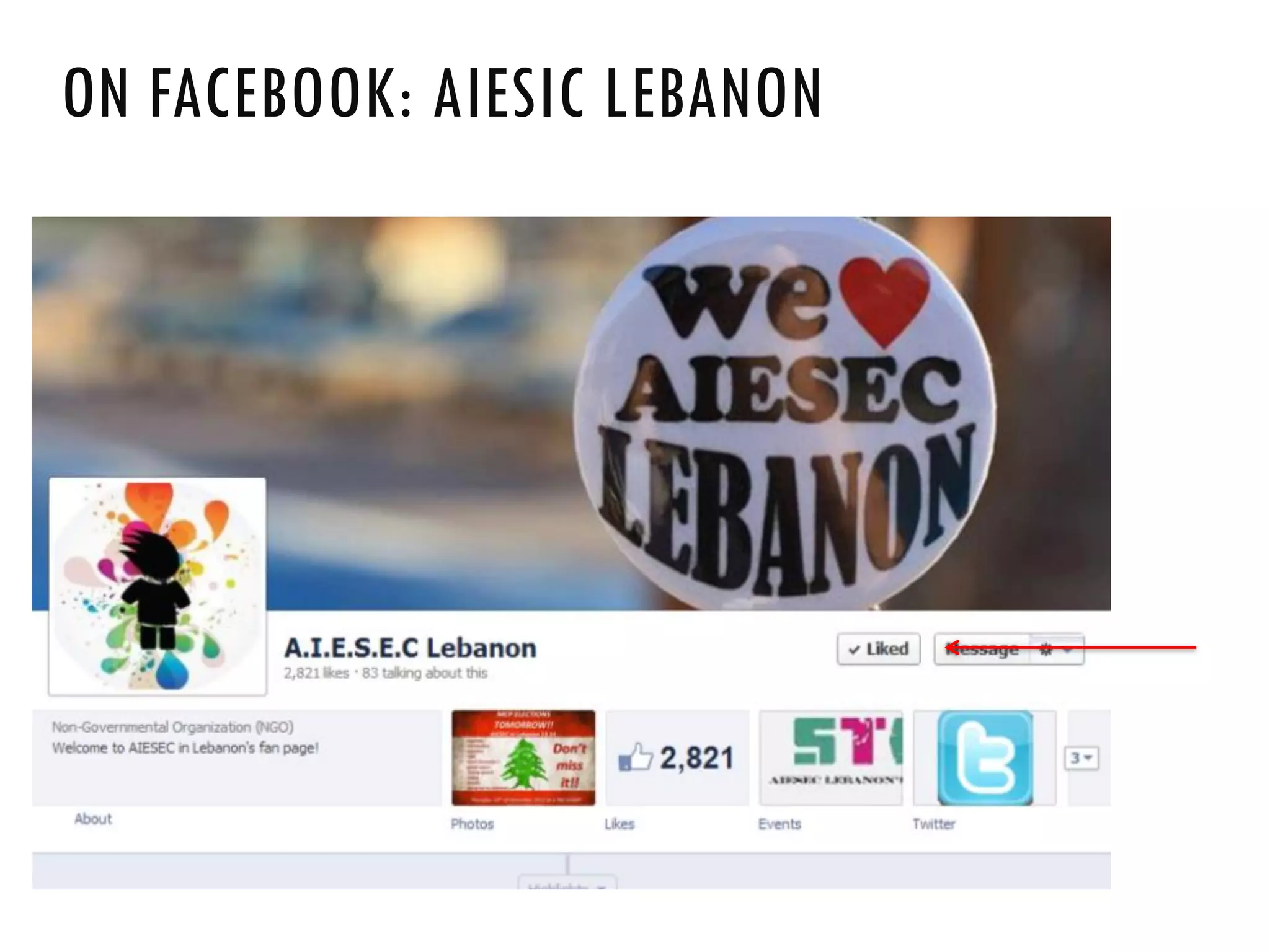 ON FACEBOOK: AIESIC LEBANON
 