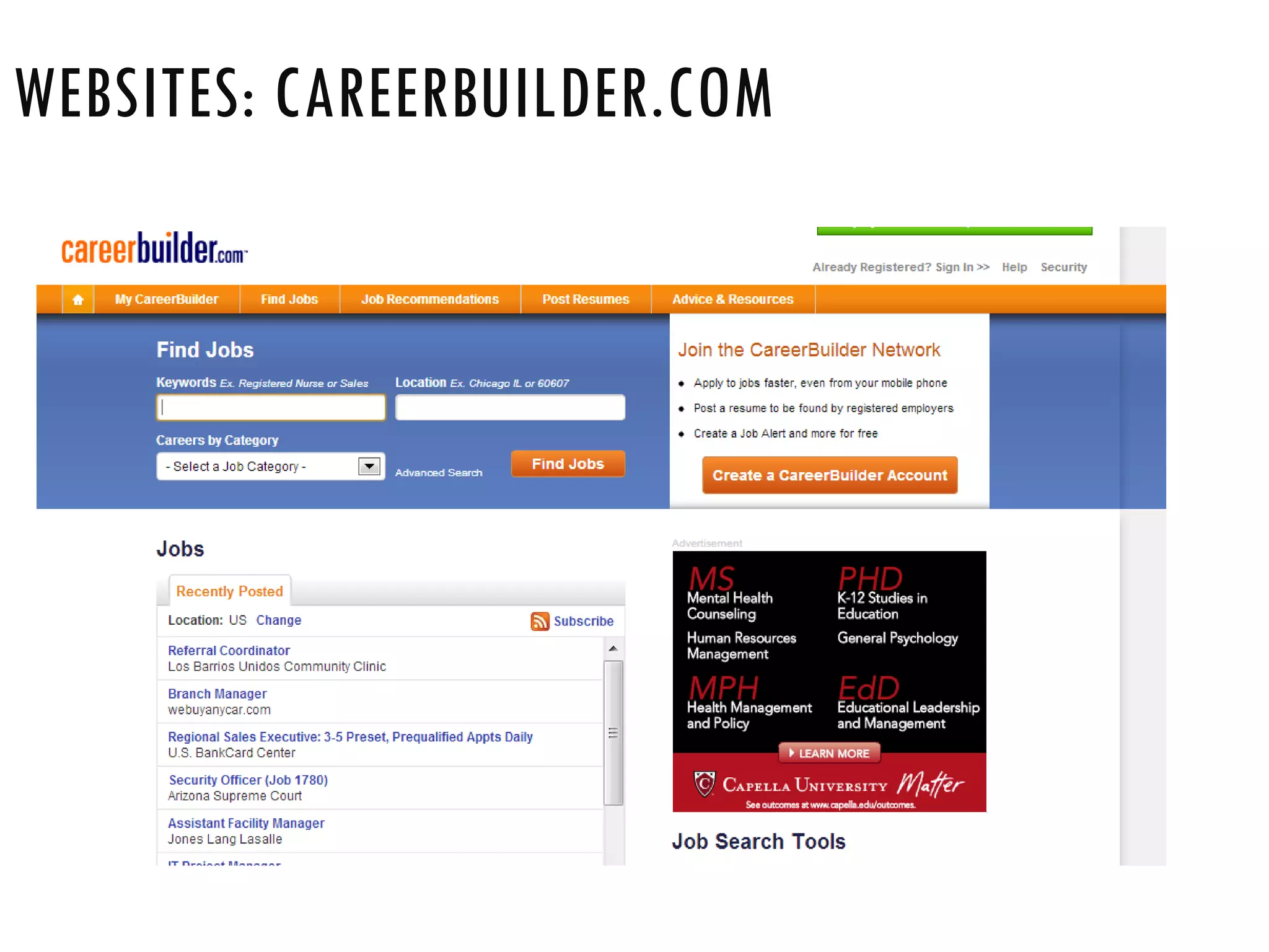 WEBSITES: CAREERBUILDER.COM
 