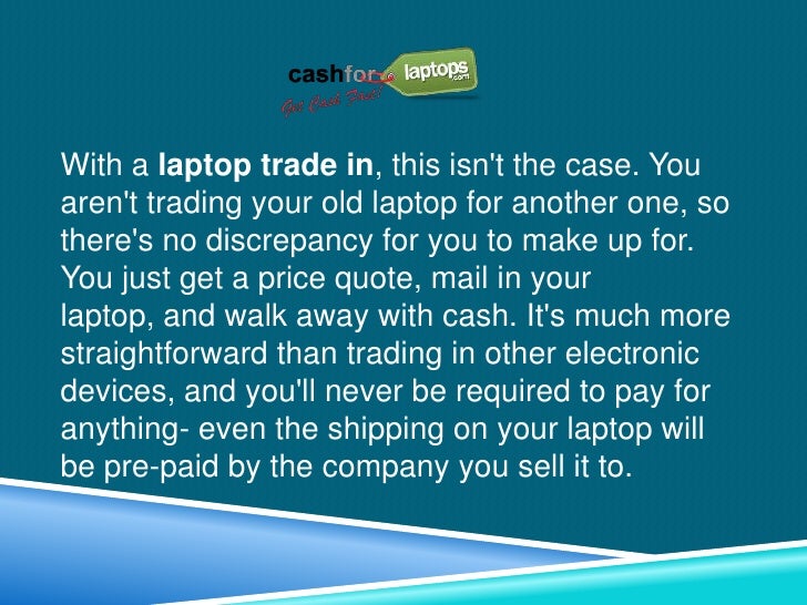 How to find a laptop trade in (cfl)