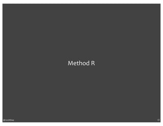 @CaryMillsap 
Method 
R 
18 
 