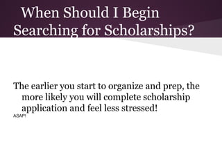 How to find and win scholarships | PPT
