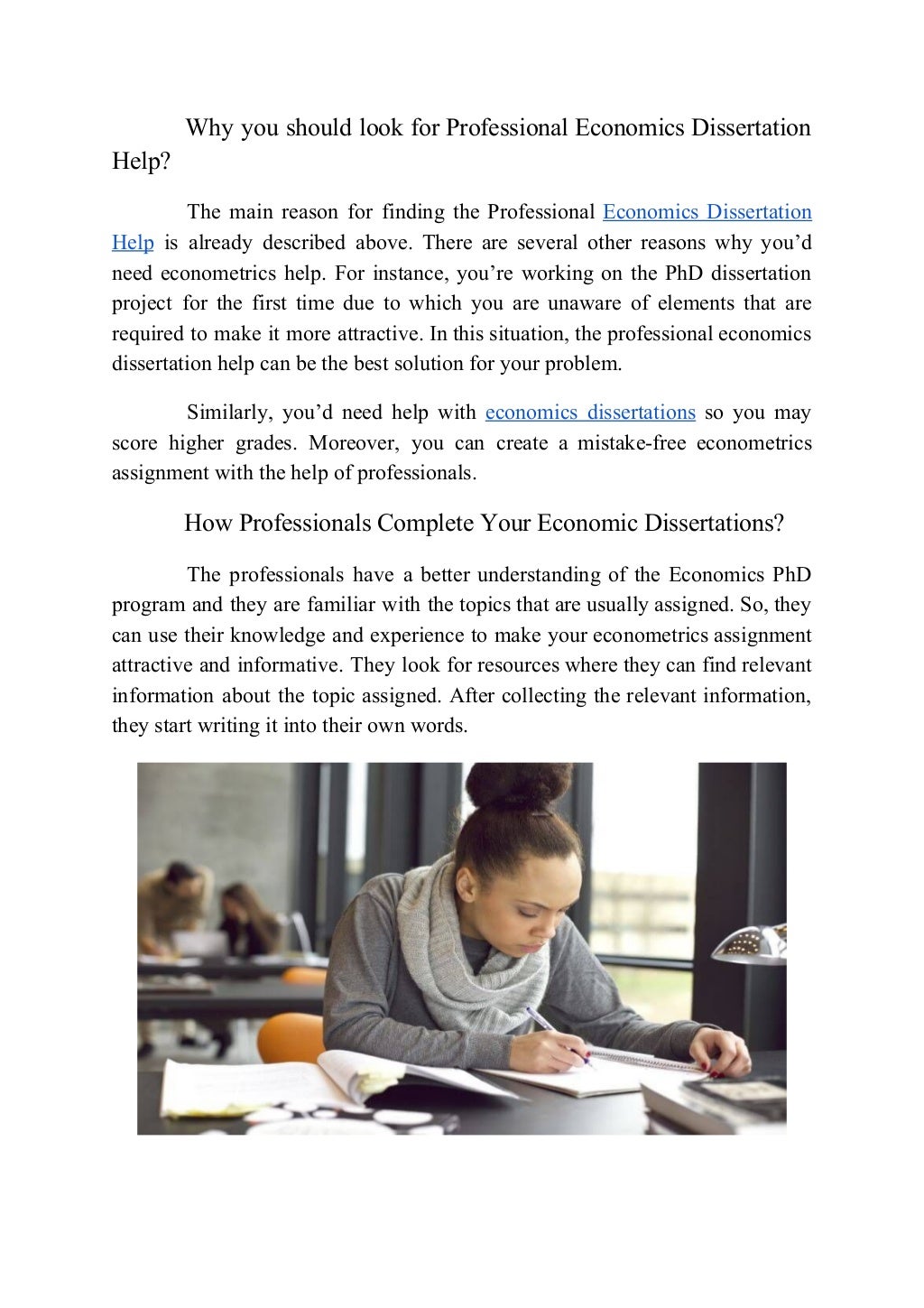 Economics Dissertation Topics Help, Economics Dissertation Topics Ideas