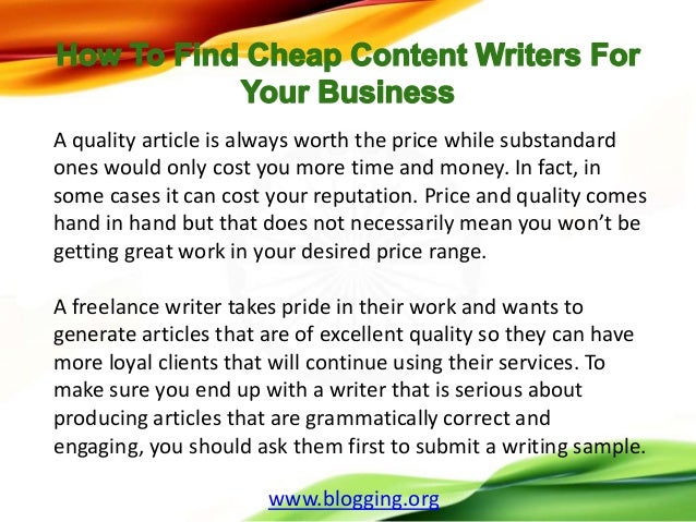 Cheap content writers