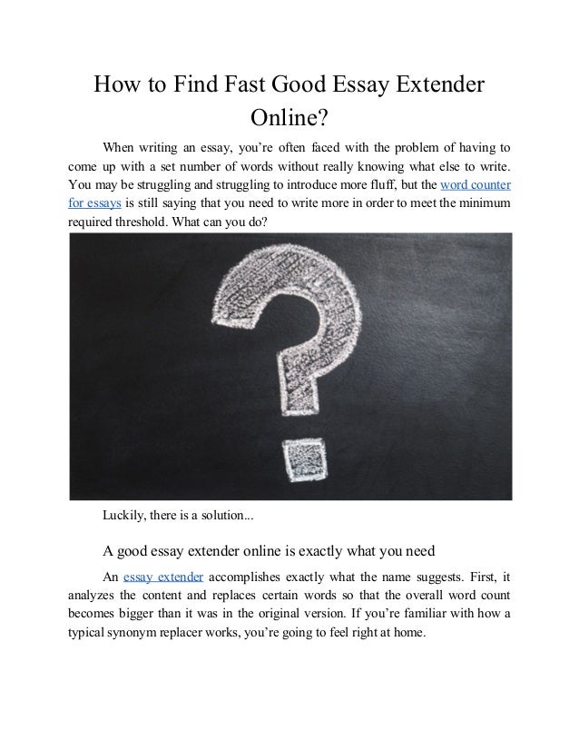 Essay elongator image