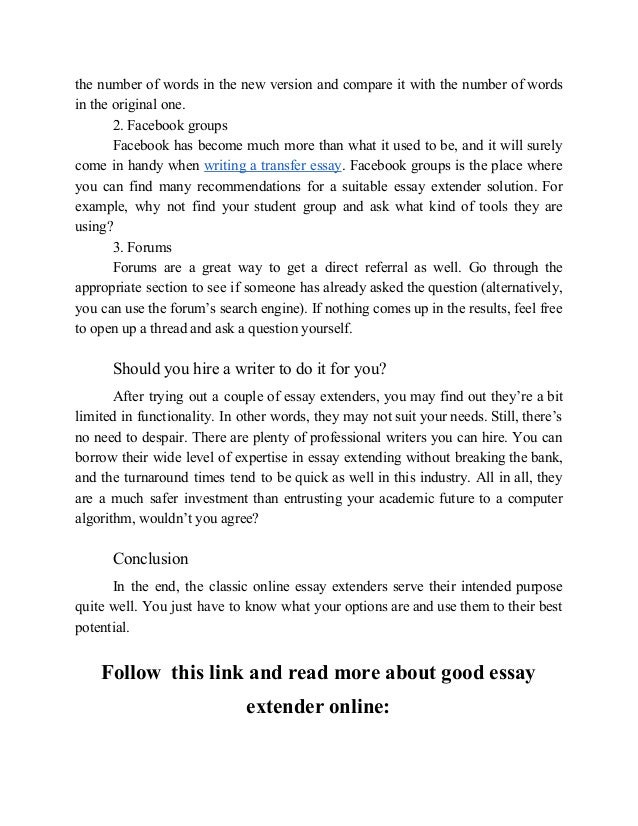 How to make essays longer image