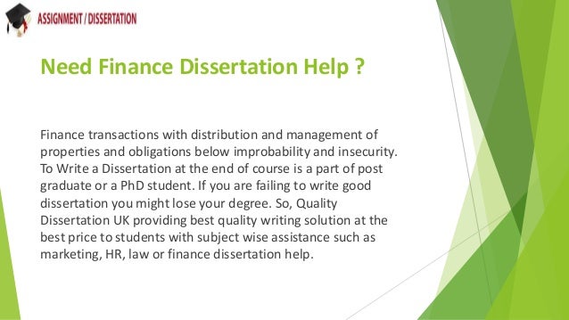 dissertation on financial performance