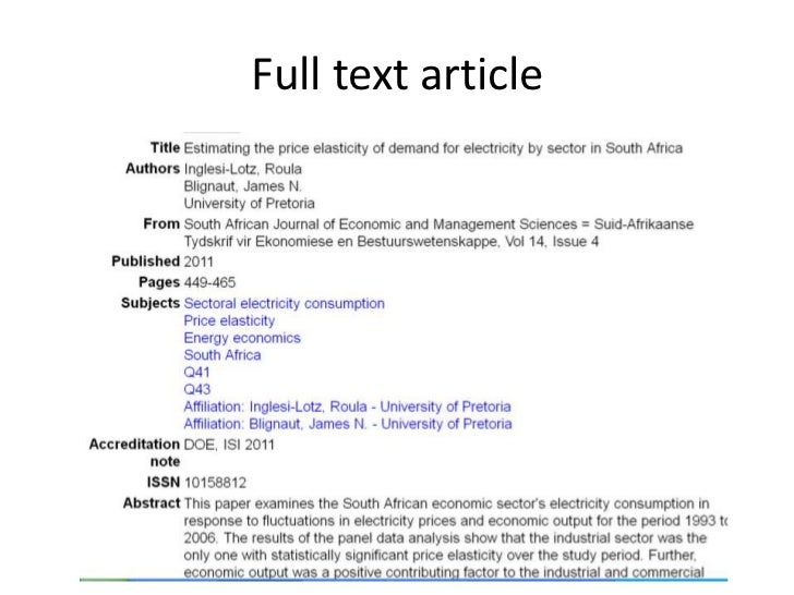 How To Find Journal Articles