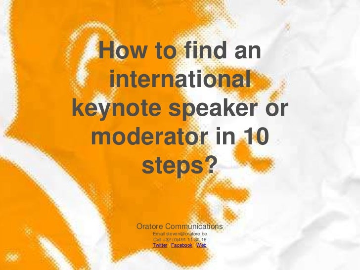 find a keynote speaker