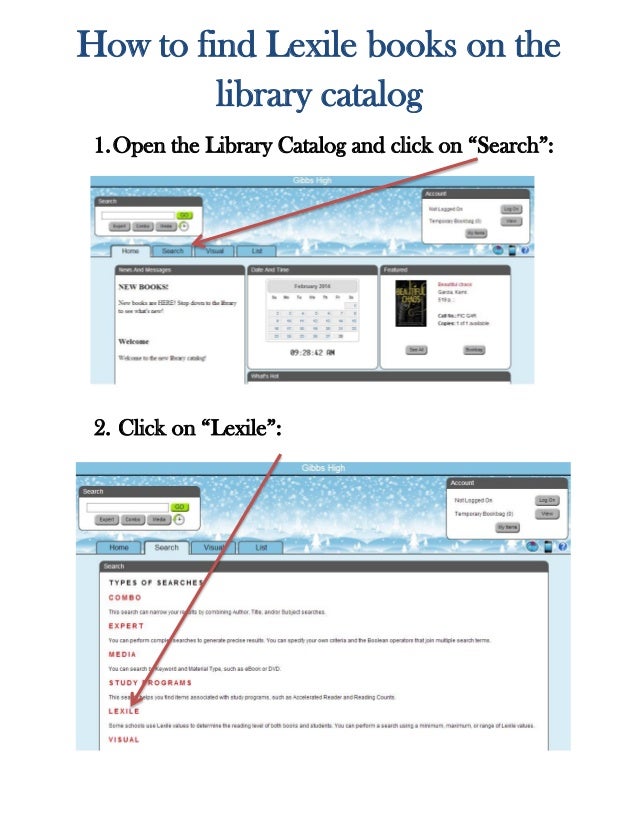 How to find Lexile books on the library catalog - How To Find Lexile Of A Book