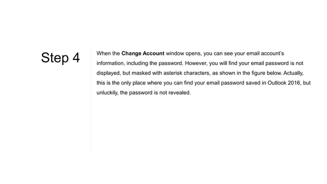 How To Find See My Email Password In Outlook 2016