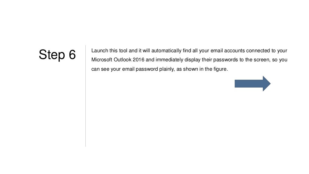 How to find see my email password in outlook 2016