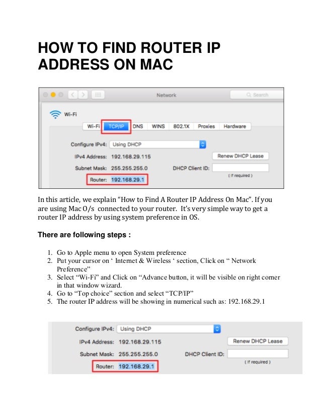 How to find router ip address on mac (1)