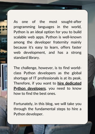 How to Find the Best Python Developers ? | PDF