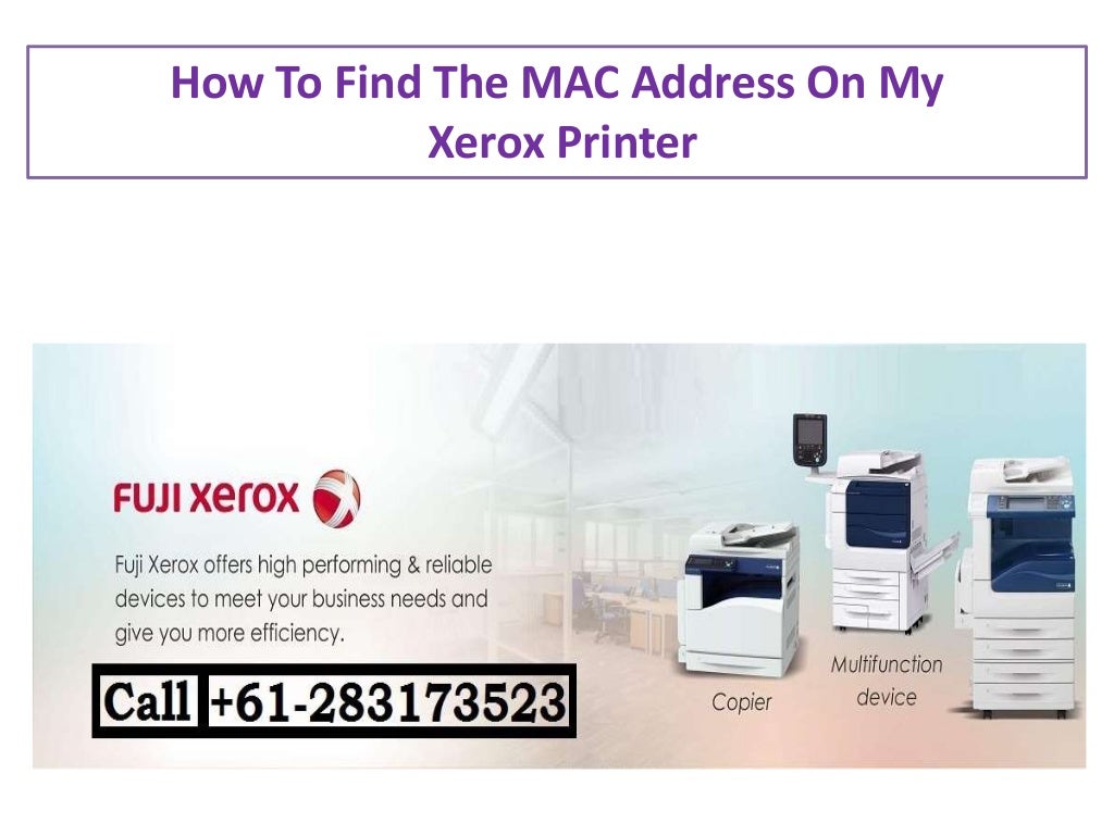 how to find mac address of a printer
