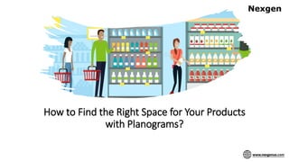 How to Find the Right Space for Your Products
with Planograms?
 