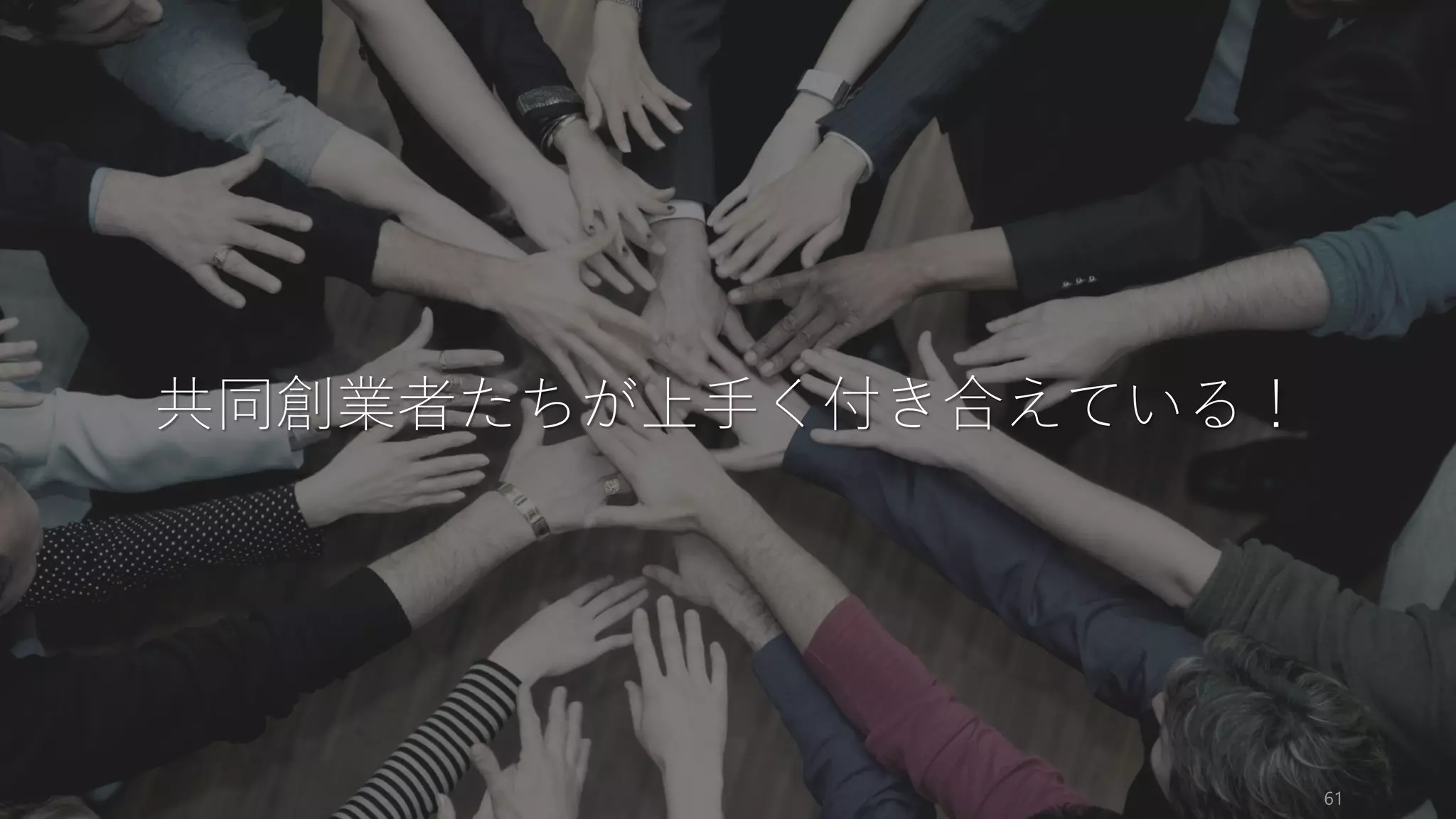 4. 共同創業者との別れ方
61
 