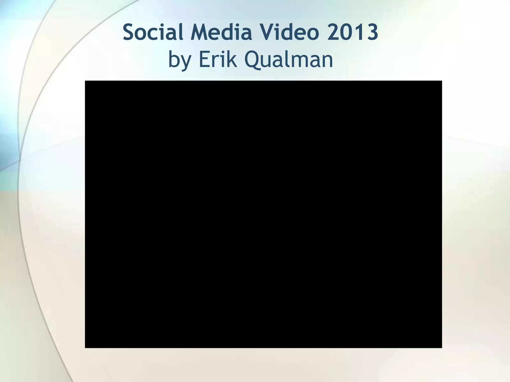 Social Media Video 2013
by Erik Qualman

John Roland, @jaroland74

 