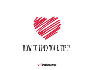 How to find your type?
 