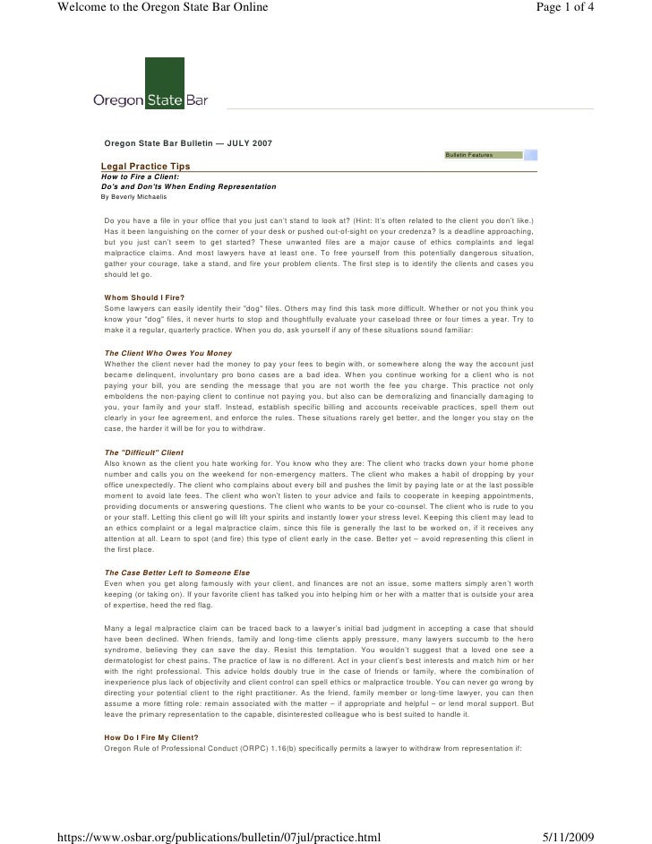 client termination letters