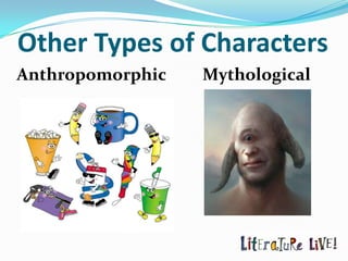 Other Types of Characters
Anthropomorphic   Mythological
 