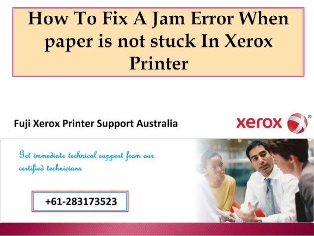 fuji xerox paper jam but no paper