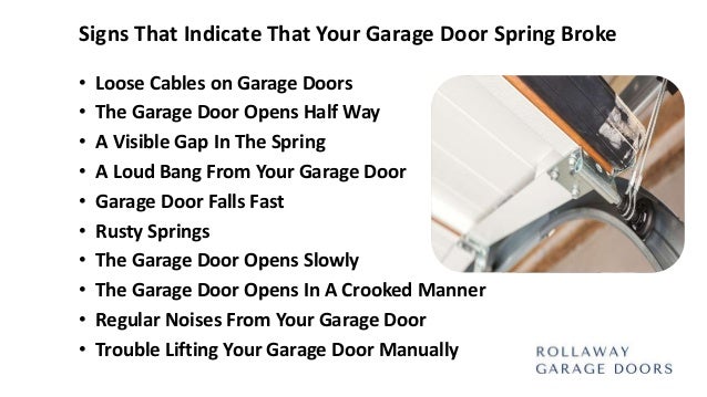 How To Fix Broken Garage Door Spring