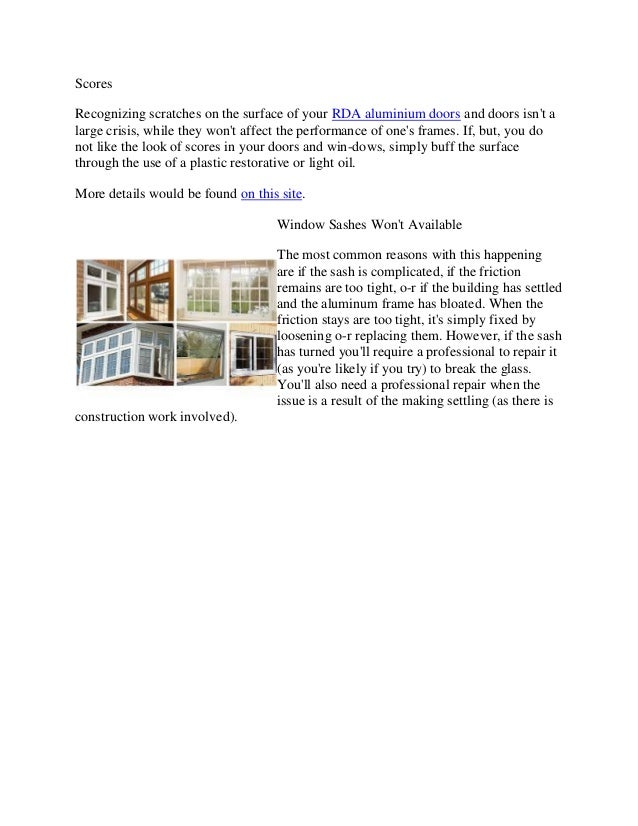 How to fix common problems with aluminum windows and doors