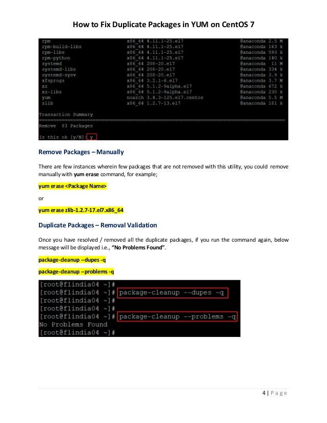 How to Fix Duplicate Packages in YUM on CentOS 7