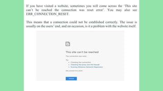How to fix err connection reset error | PDF