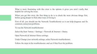 How to fix err connection reset error | PDF