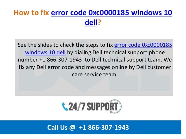 How to fix error code 0xc0000185 windows 10 dell call us @ +1 866 307-1943