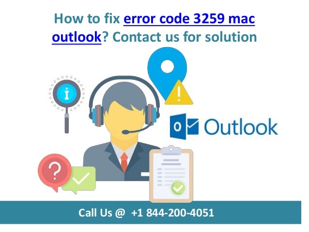 Microsoft Outlook Mac Error Code 3259