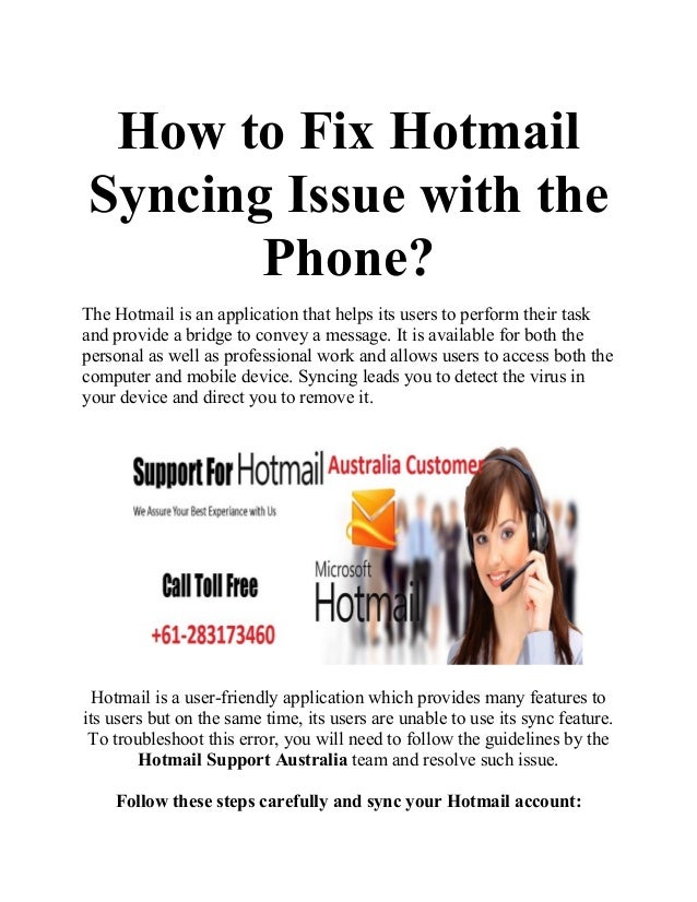 How To Fix Hotmail Syncing Issue With The Phone