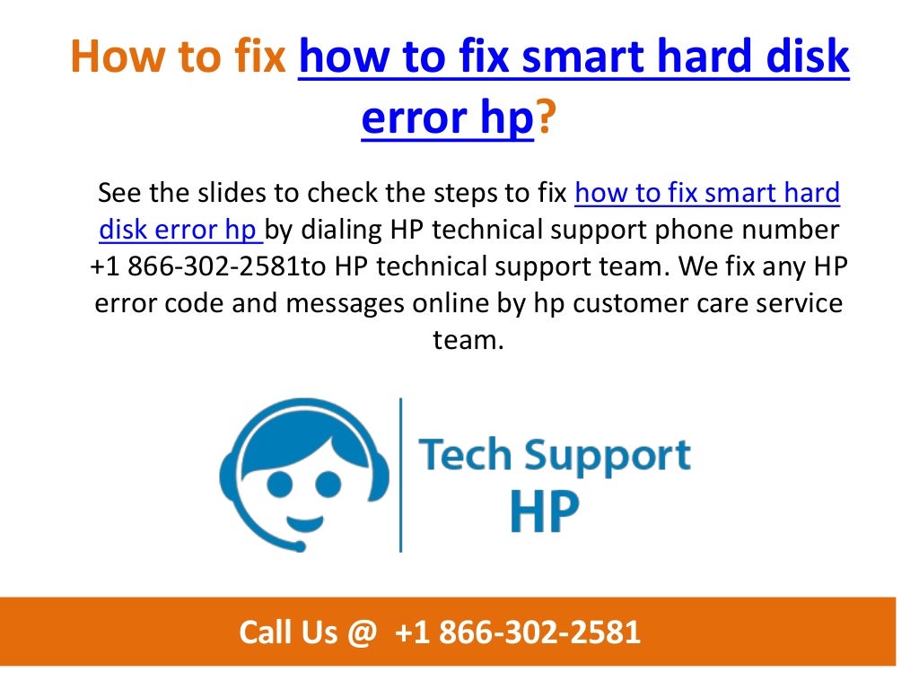 How to fix smart hard disk error hp call us +1 866 3022581
