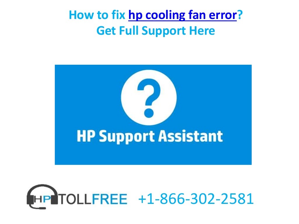 How to fix hp cooling fan error call us +1 8663022581