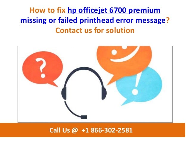 missing or failed printhead hp