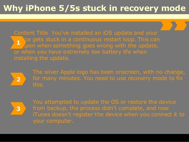 How to fix iPhone 5/5s stuck in recovery mode