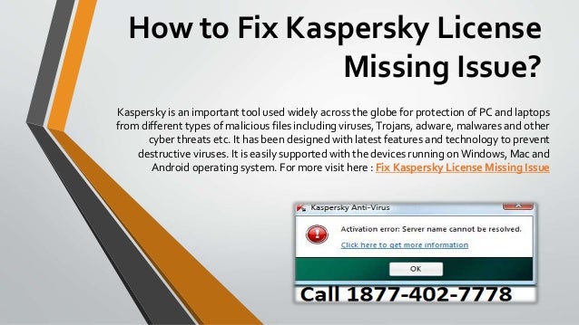 kaspersky license is missing kaspersky license is missing