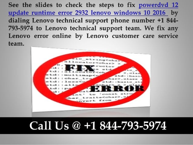 How To Fix Powerdvd 12 Update Runtime Error 2932 Lenovo Windows 10