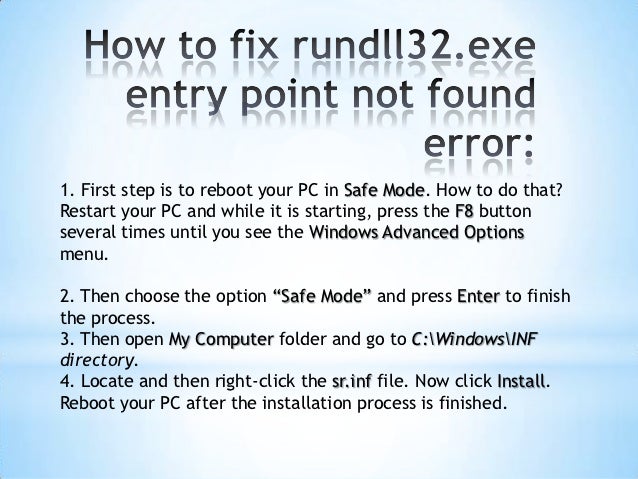 Rundll32.Exe Not Found On Vista