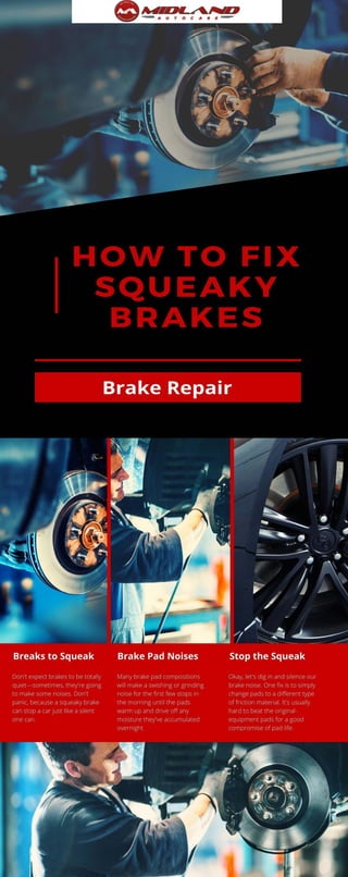 How to fix squeaky brakes 