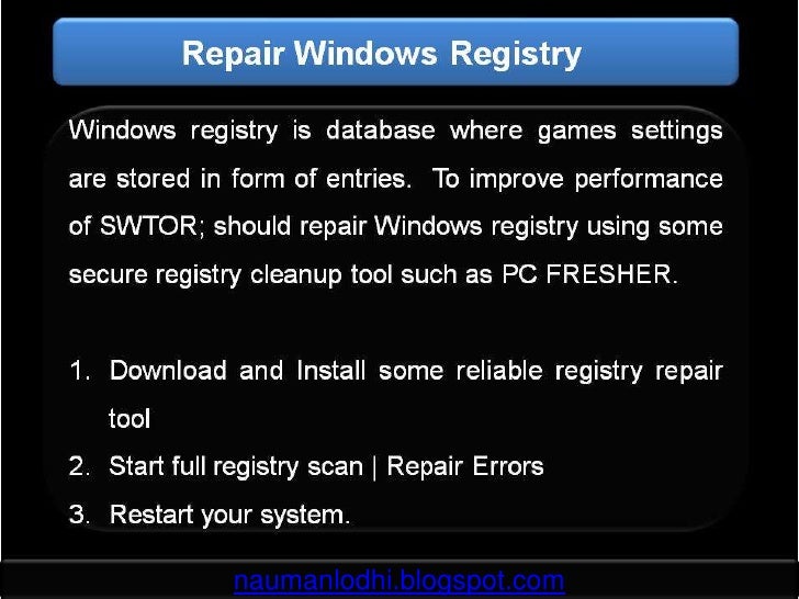 slide slip repair to n how in How To Fix SWTOR PC 9000 Error