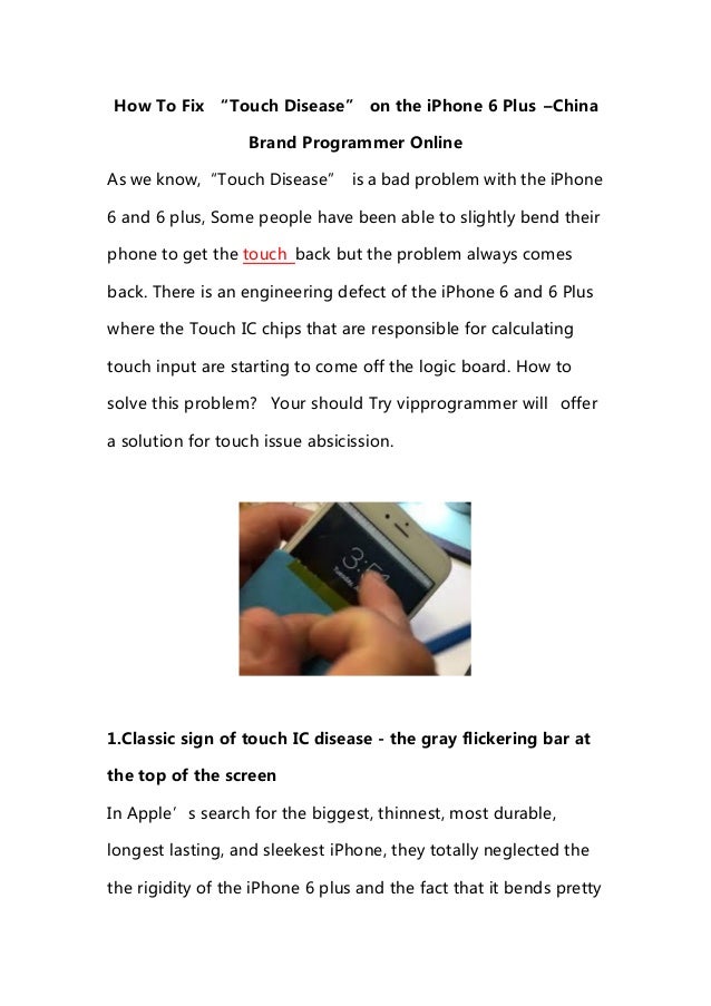 Fix Touch Disease Iphone Plus Fix Touch Disease Iphone Plus