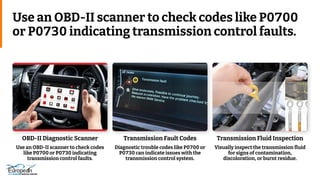 How to fix transmission fault on a Mini Cooper | PDF